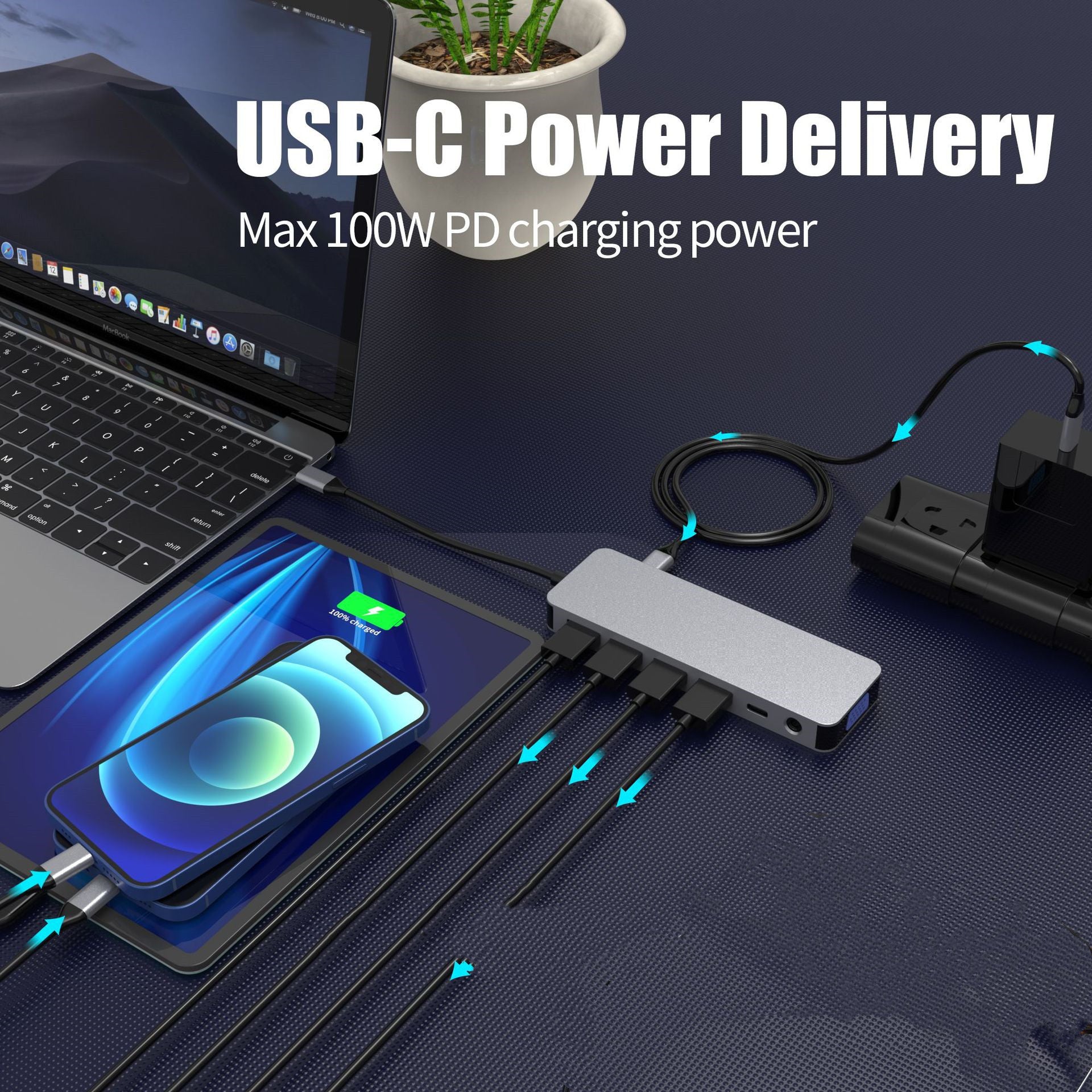 Station d'Accueil Hub USB-C 13-en-1 | Lazetech