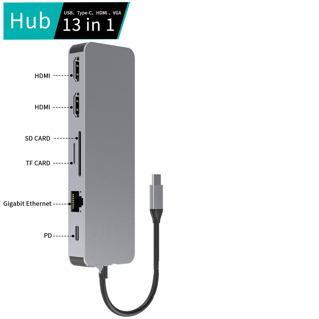 Station d'Accueil Hub USB-C 13-en-1 | Lazetech