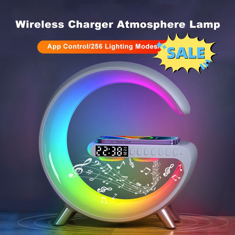 Lampe LED Bluetooth avec Chargeur Sans Fil - Déco et Contrôle via App -  | Lazetech Store