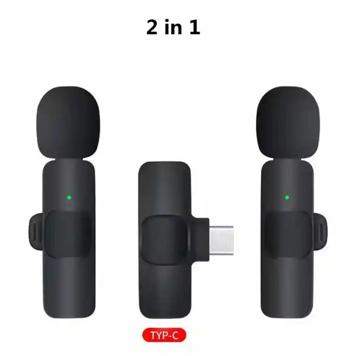 Microphone Lavalier Sans Fil - Enregistrement Vidéo et Audio Longue Autonomie - 2in1 for Type C | Lazetech Store