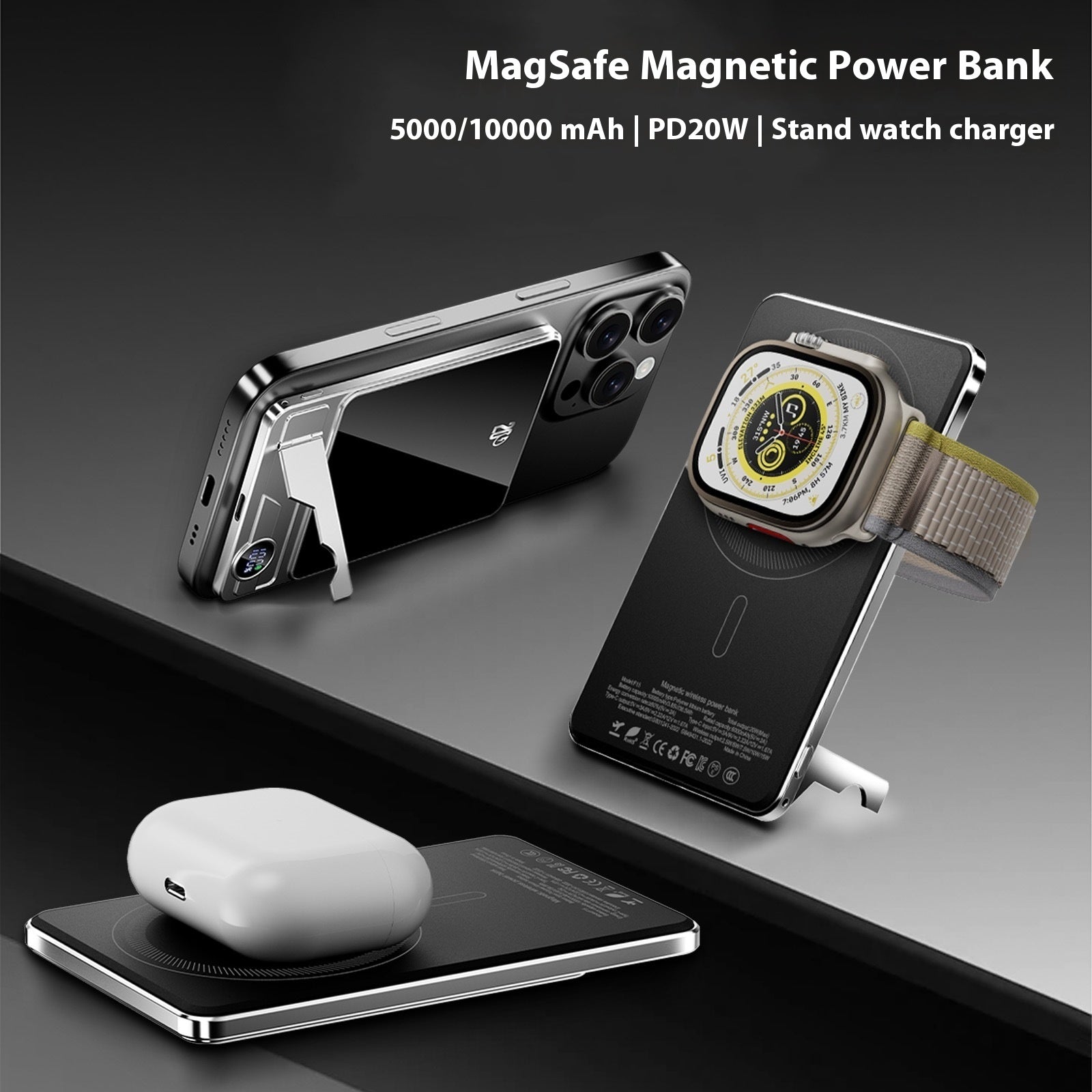 Power Bank Magnétique Sans Fil Ultra-Fin – Compatible MagSafe -  | Lazetech Store