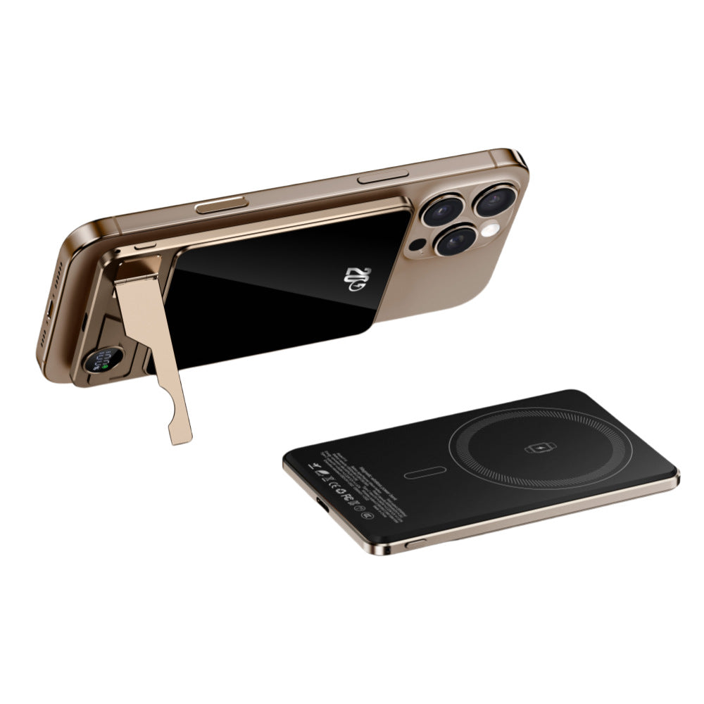 Power Bank Magnétique Sans Fil Ultra-Fin – Compatible MagSafe - Desert Gold / 10000mAh | Lazetech Store