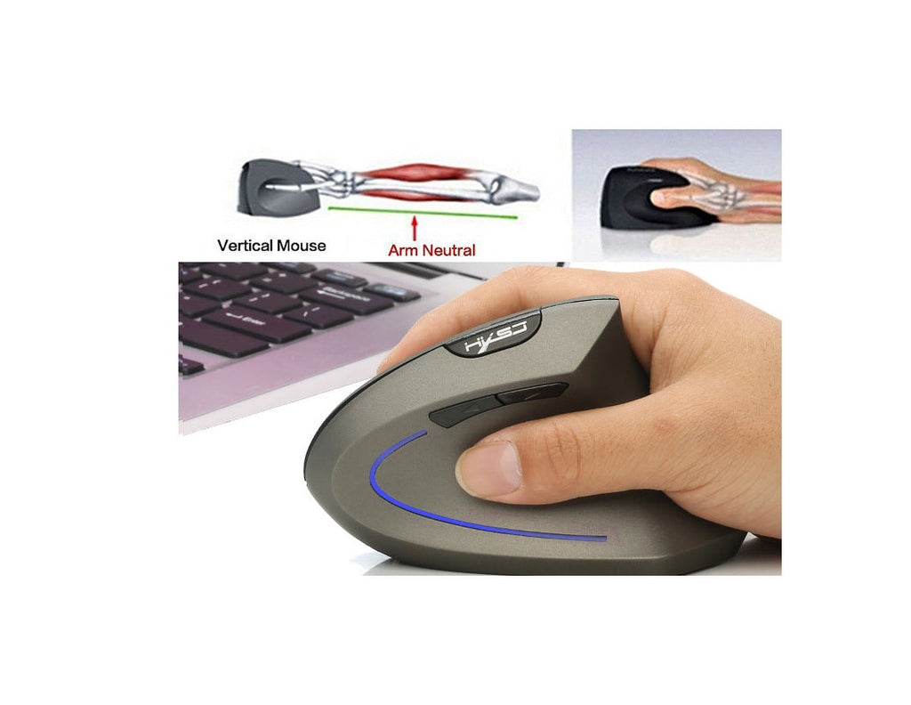 Souris Ergonomique Verticale Sans Fil - Bluetooth 2.4G Rechargeable USB -  | Lazetech Store